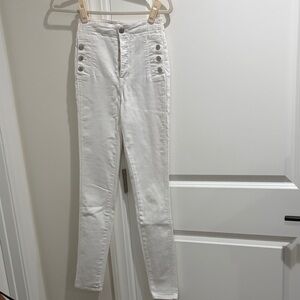 J Brand White High-Rise Women's Jeans